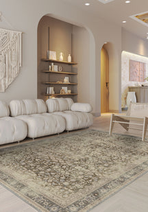 Sara Taupe Farmhouse Rug