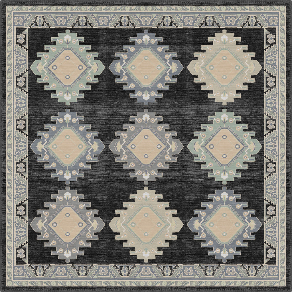 Taos Charcoal Navajo Inspired Rug