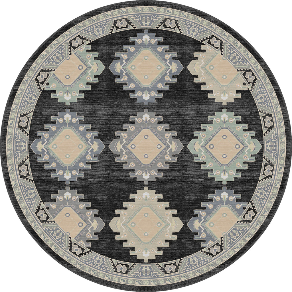 Taos Charcoal Navajo Inspired Rug