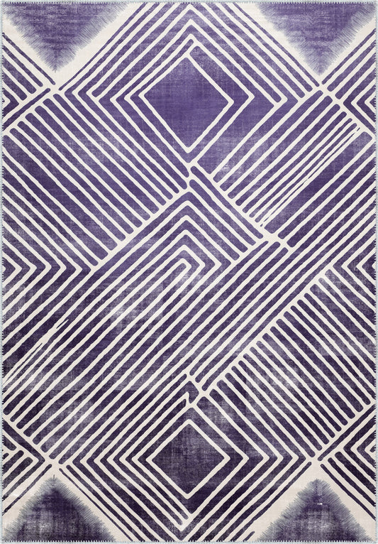 Bram Purple Modern Rug