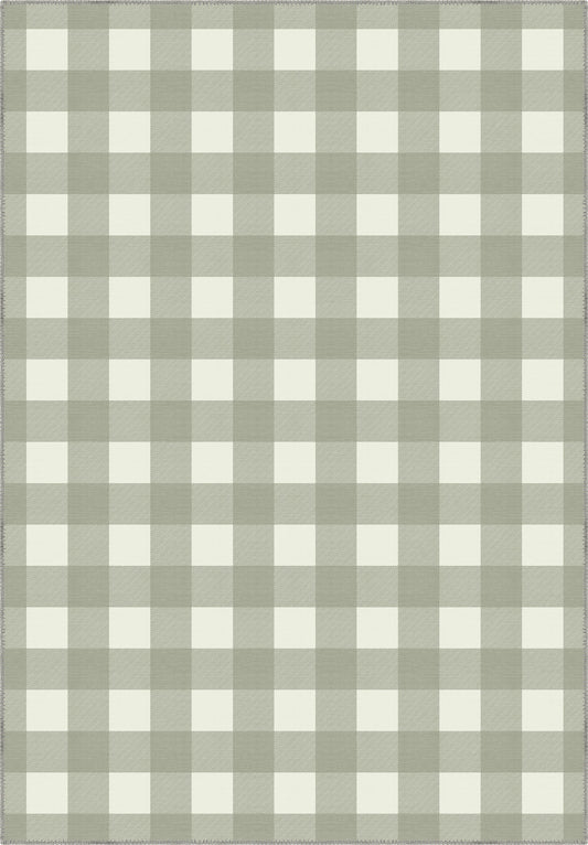 Jove Checkered Sage Green Rug