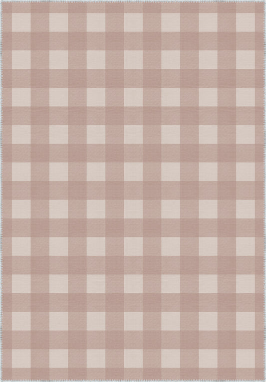 Jove Checkered Pink Rug