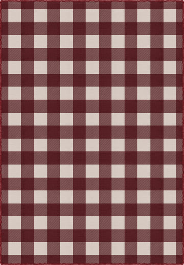 Jove Checkered Red Rug