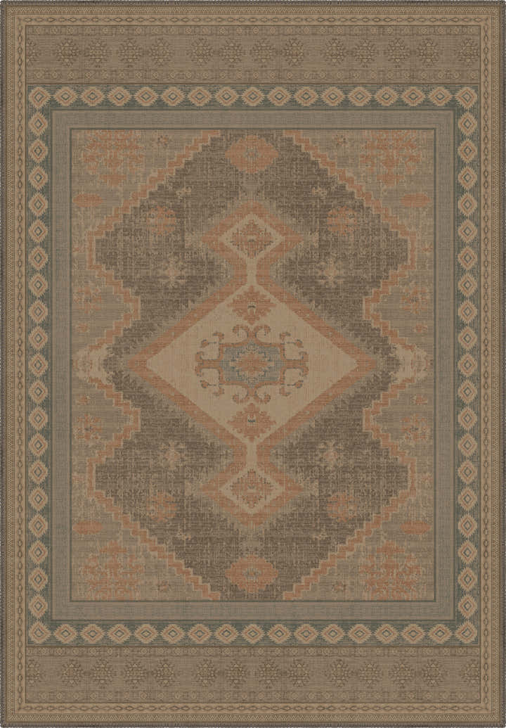 Magnus Brown Medallion Rug