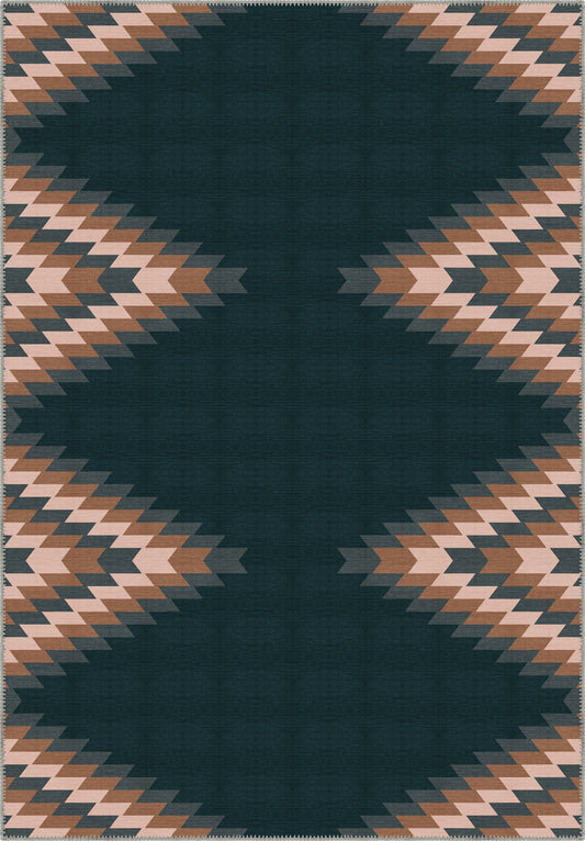 Cadmus Geometric Teal Rug