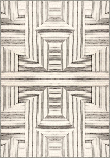 Theron Geometric Beige Rug