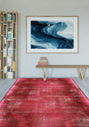 Selene Washable Red Rug