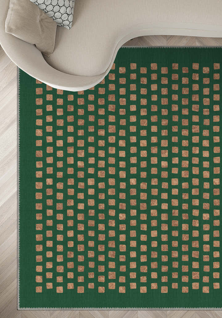 Thalia Geometric Deep Green Rug
