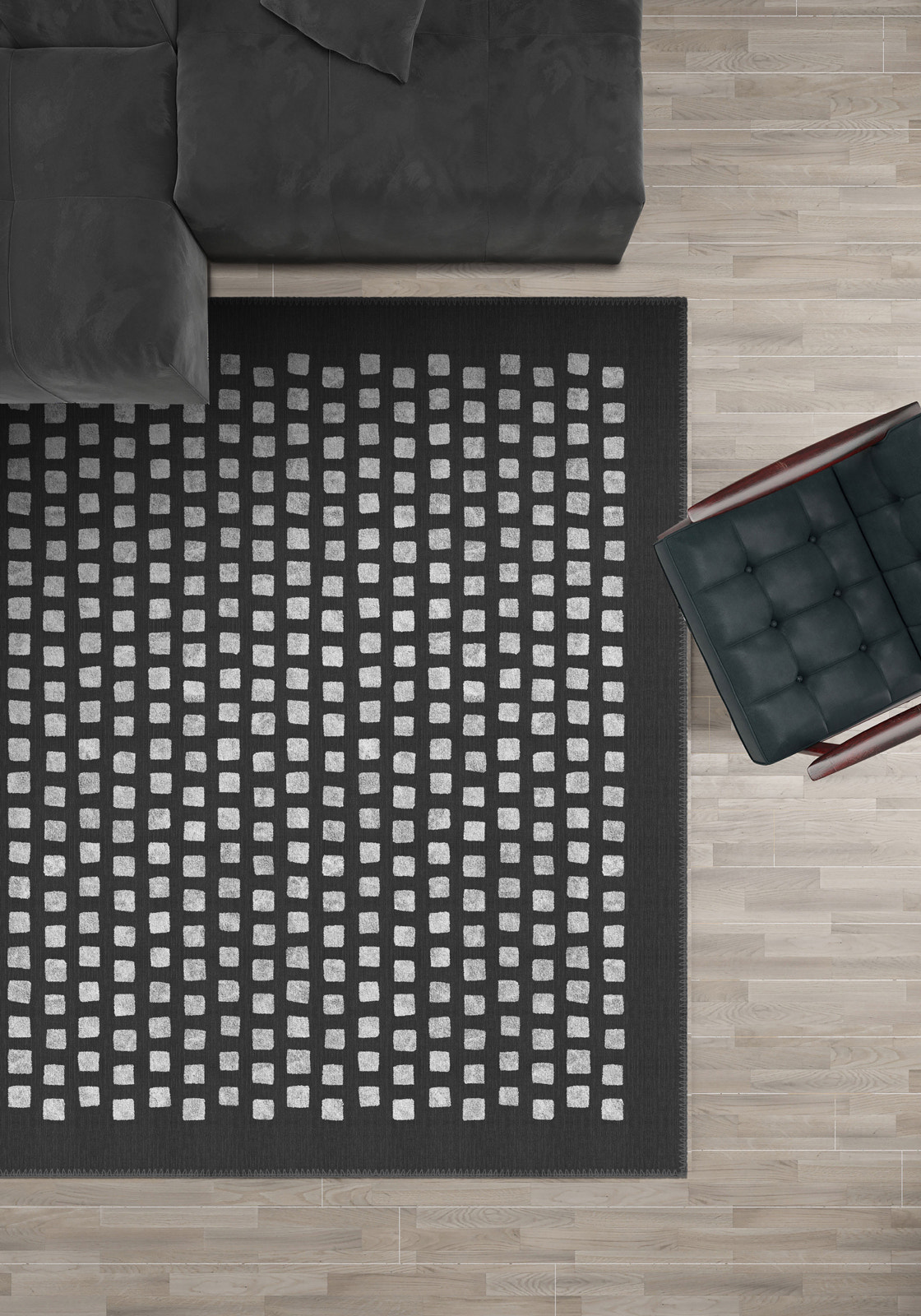Thalia Modern Charcoal Rug