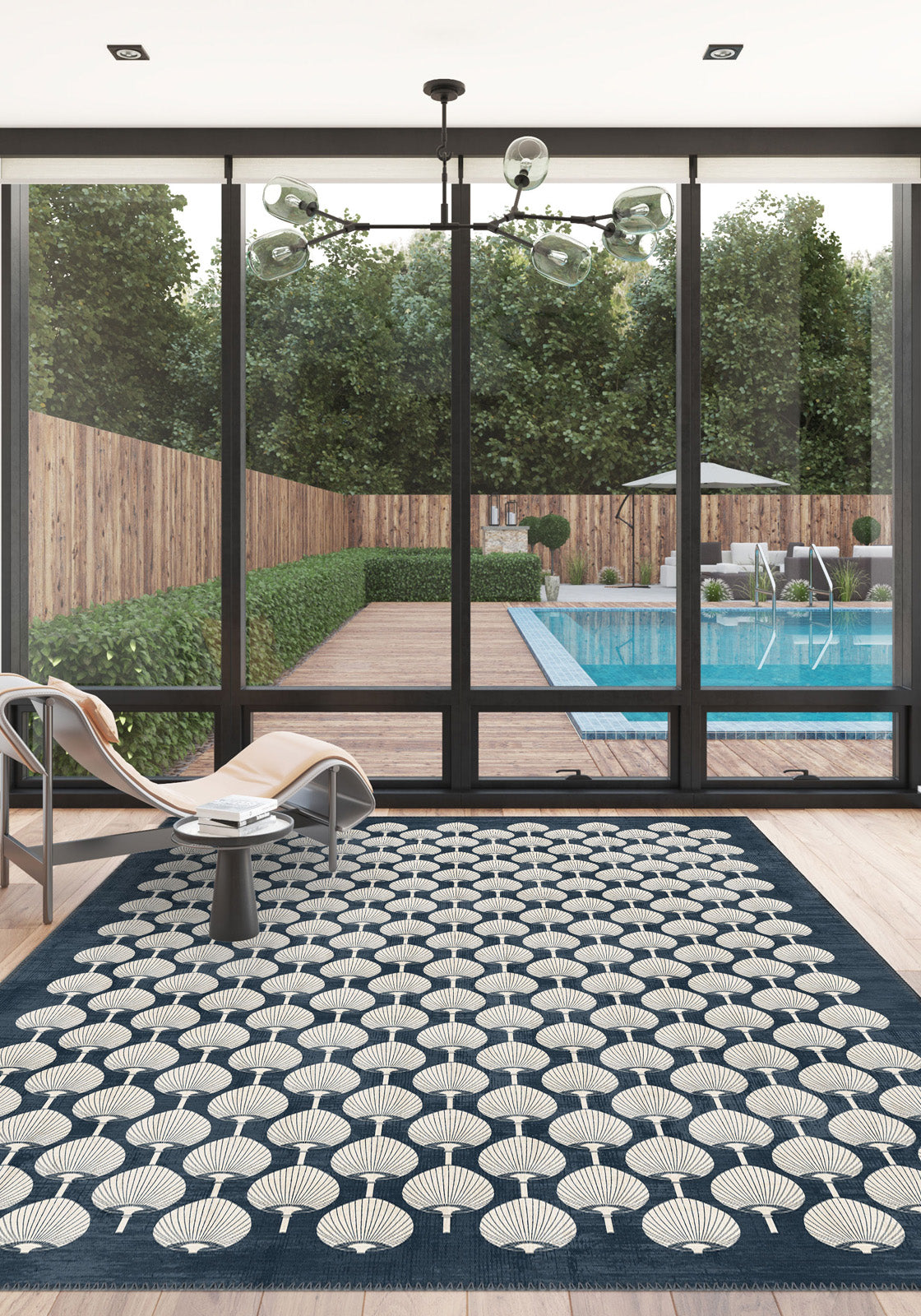 Solon Blue Modern Rug