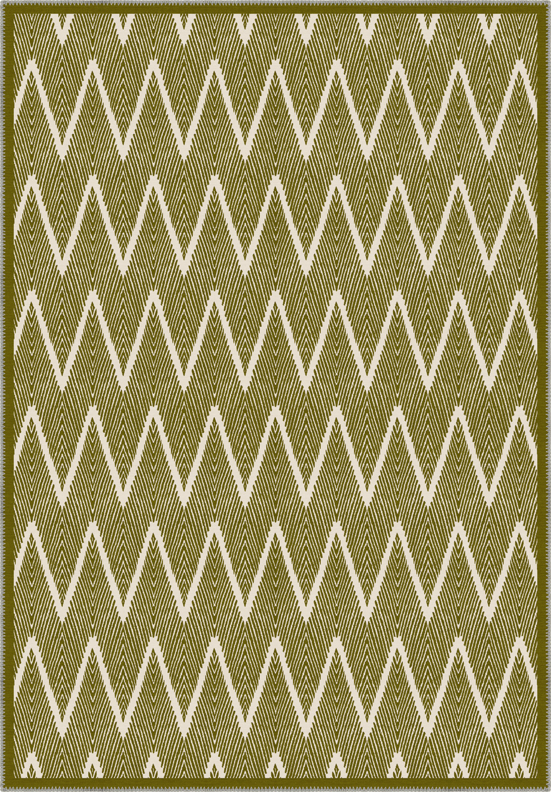 Siena Chevron Green Rug