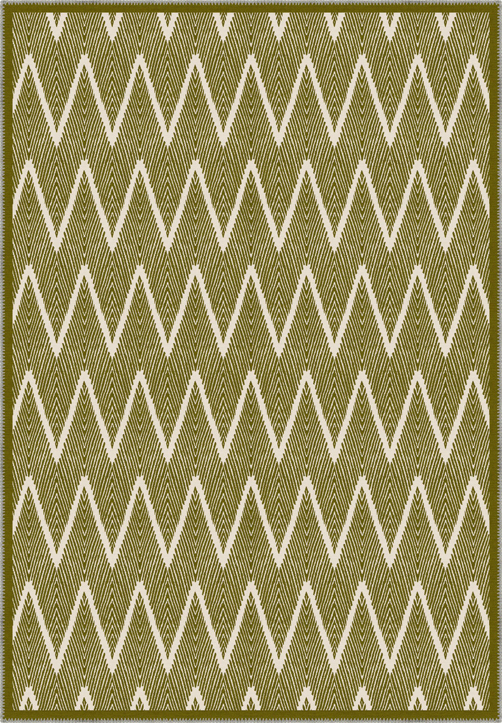 Siena Chevron Green Rug