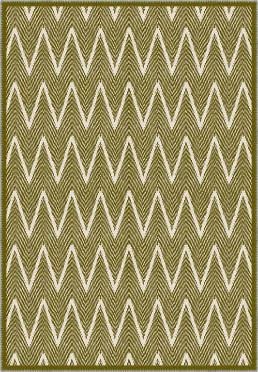 Siena Chevron Green Rug