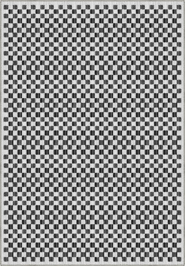 Ophelia Black and White Checkered Rug