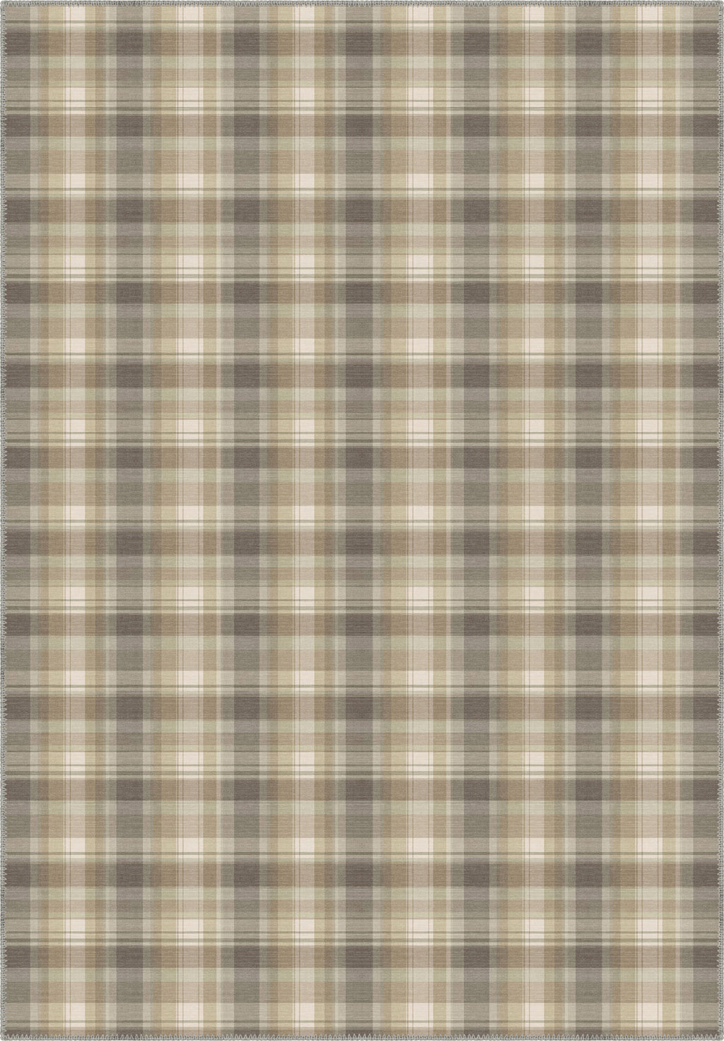 Odette Beige Plaid Rug