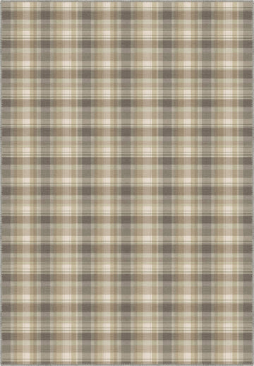 Odette Beige Plaid Rug