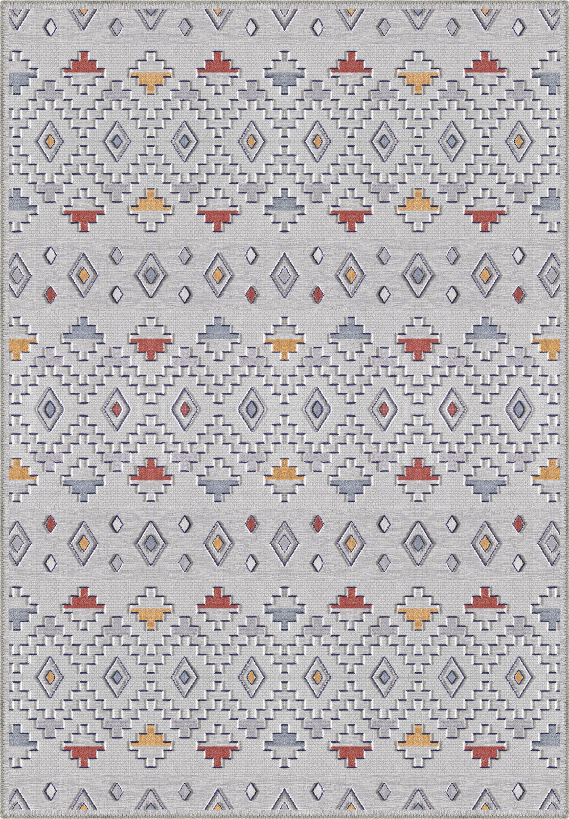 Mateo Grey Aztec Rug