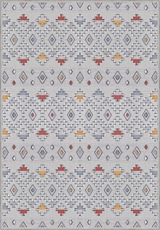 Mateo Grey Aztec Rug