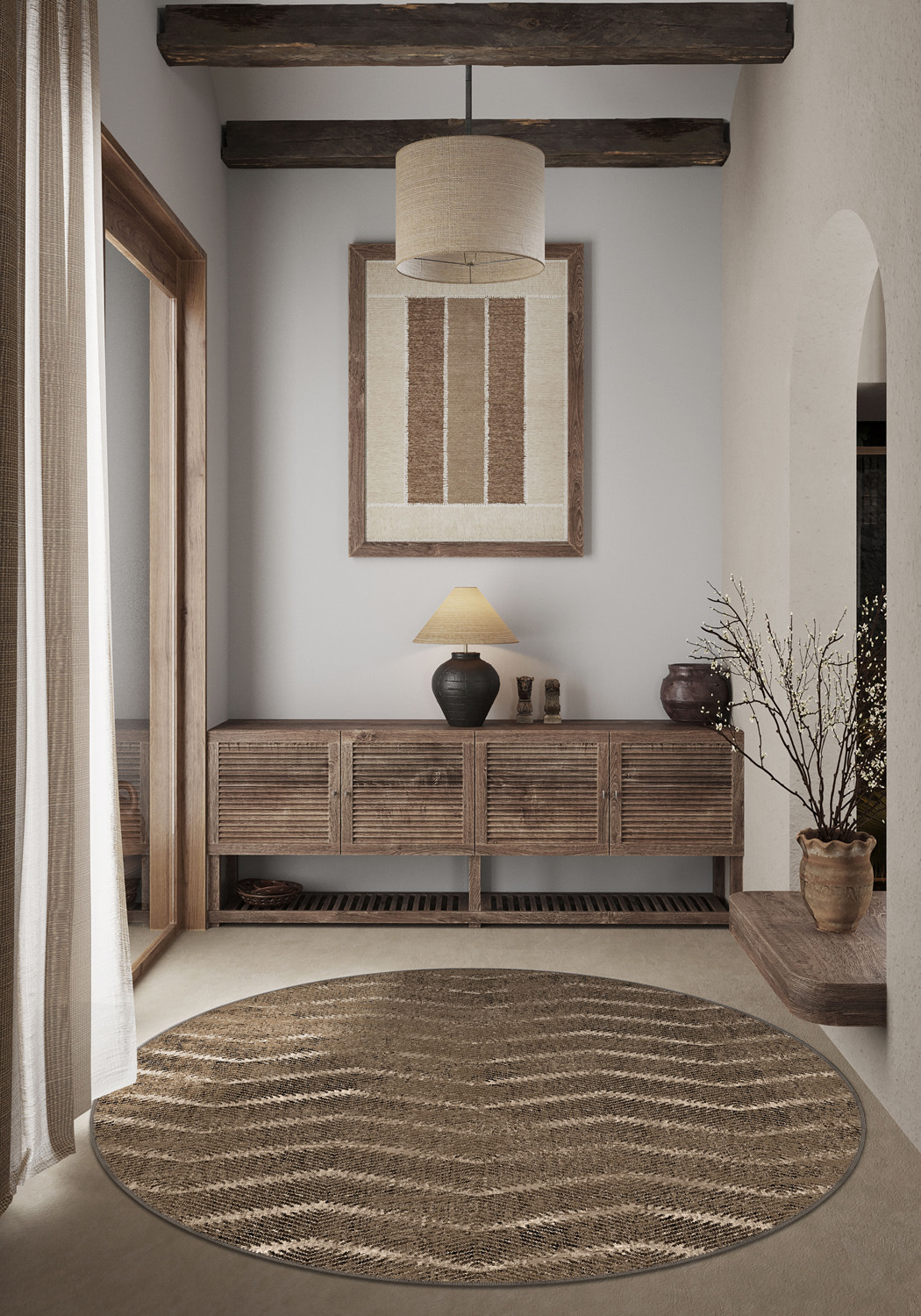 Alice Brown Modern Washable Rug