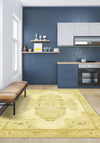 Adrian Yellow Oriental Washable Rug