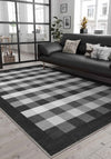 Liam Bordered Anthracite Rug