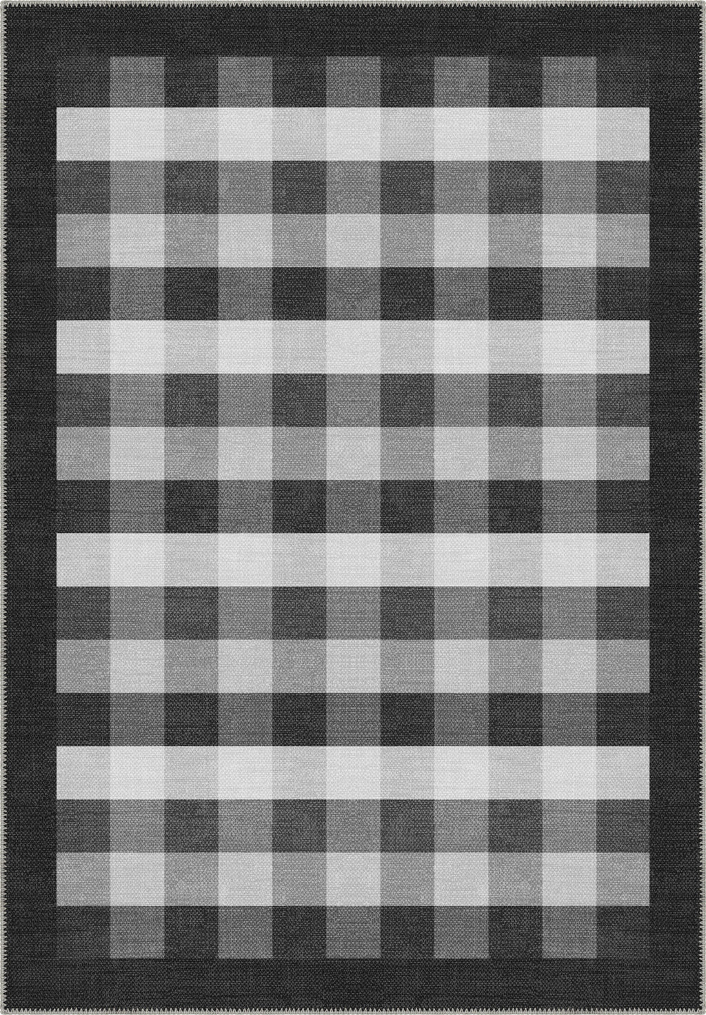 Liam Bordered Anthracite Rug