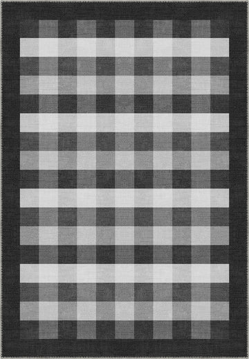 Liam Bordered Anthracite Rug
