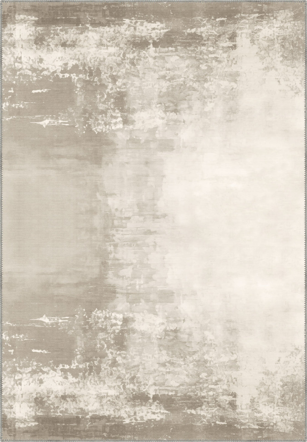 Gabriella Cream Abstract Washable Rug