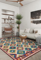 Turkish kilim rug for living room.