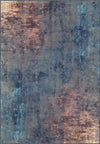 Lydia Brown and Blue Modern Rug