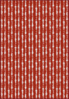 Penelope Red Striped Rug