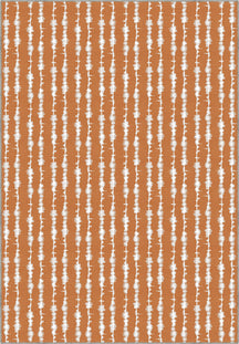 Penelope Orange Striped Rug