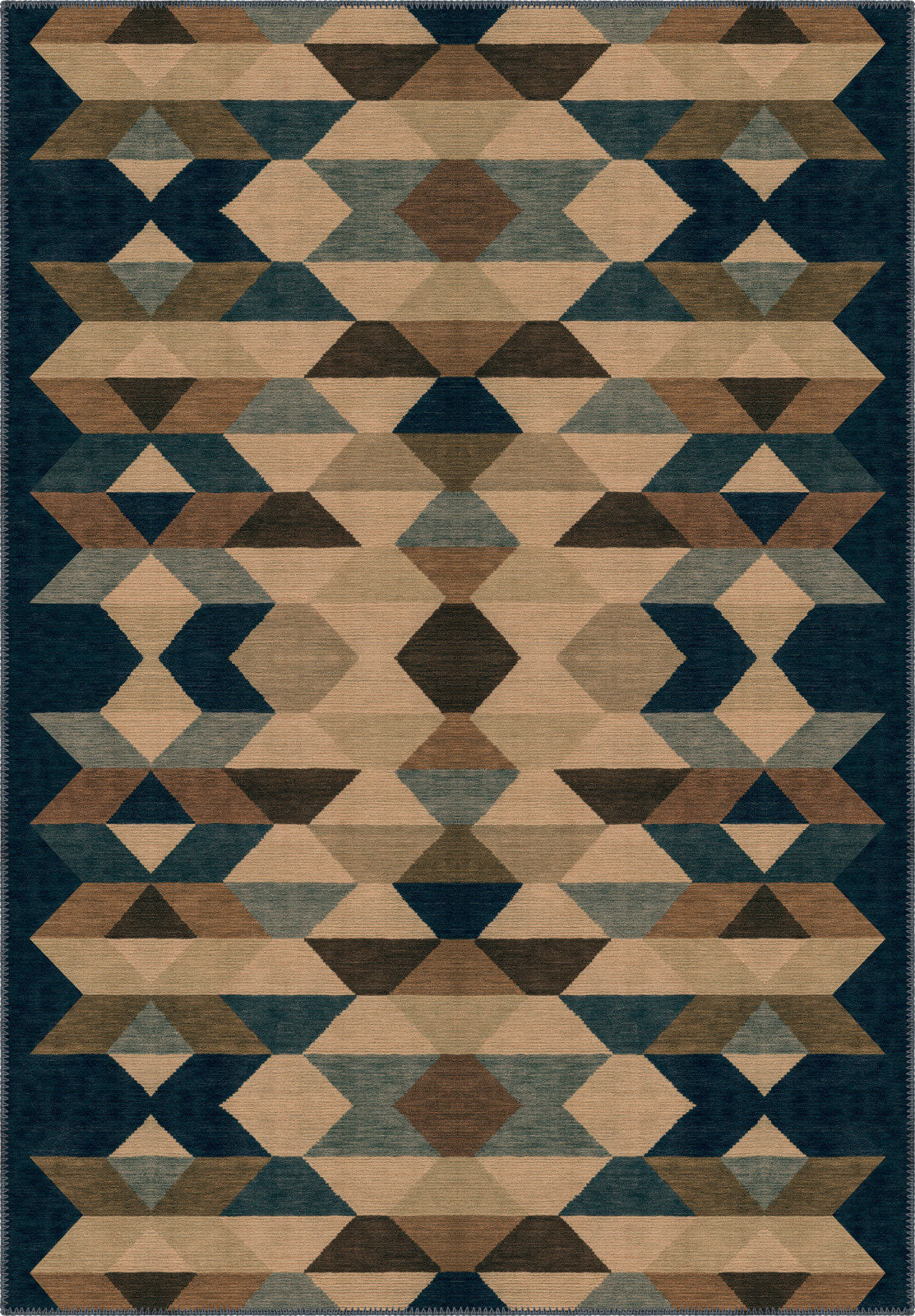 Rivena Beige Geometric Rug