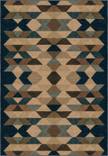 Rivena Beige Geometric Rug