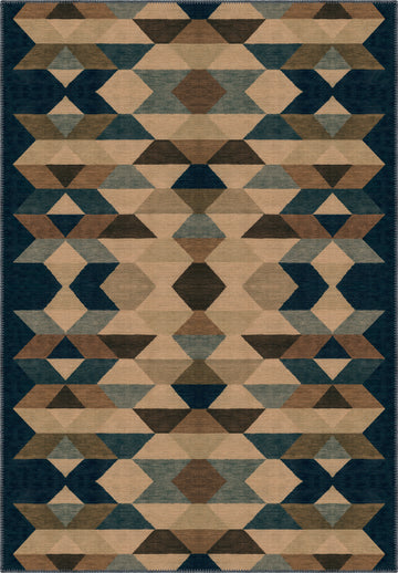 Rivena Beige Geometric Rug