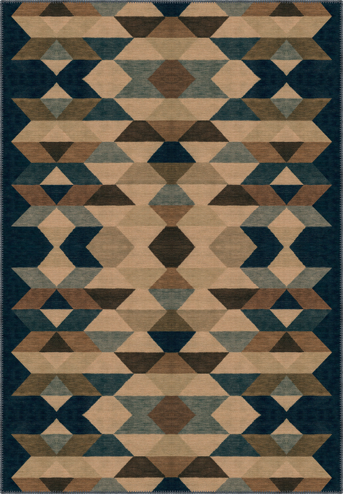 Rivena Beige Geometric Rug