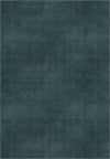 Teal rug with a subtle pattern on a plain background