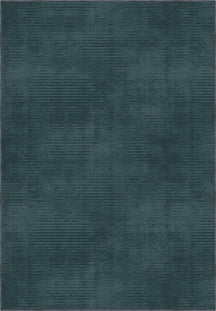 Teal rug with a subtle pattern on a plain background