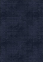Navy blue rug with a subtle pattern in midnight blue tones.