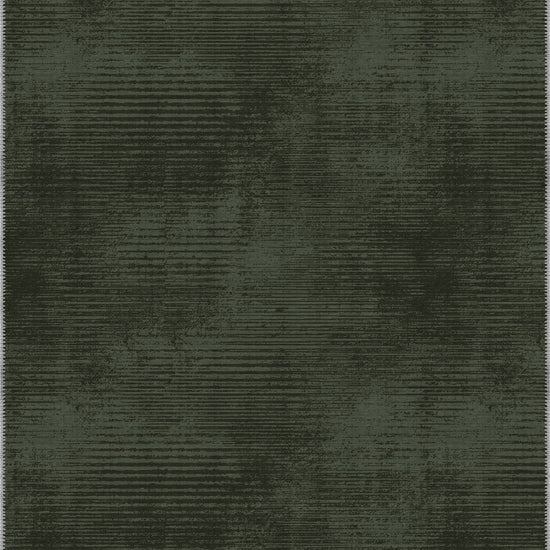 Dark green rug with minimalist striped pattern