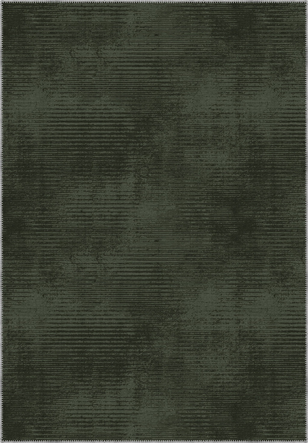 Dark green rug with minimalist striped pattern