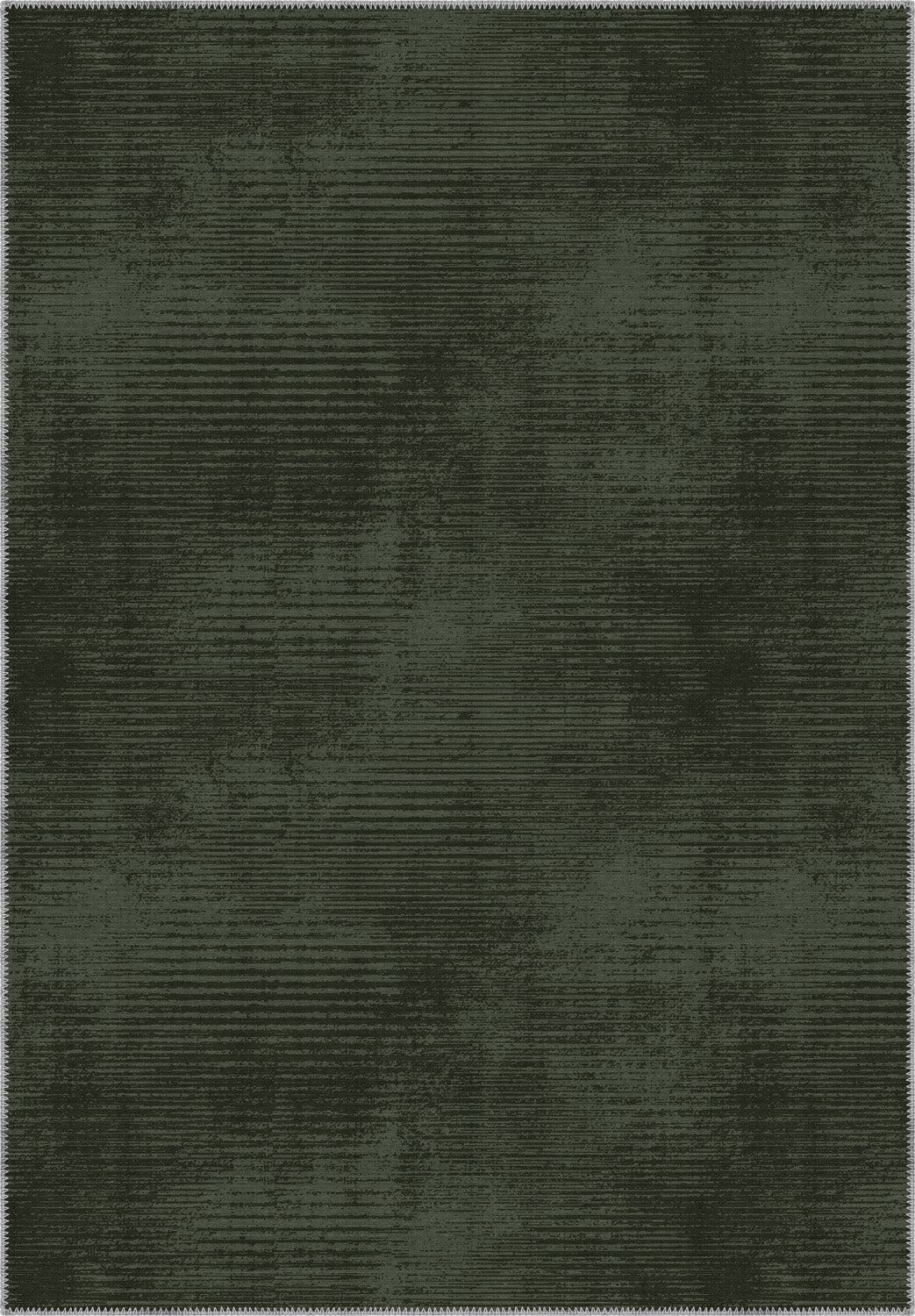 Dark green rug with minimalist striped pattern