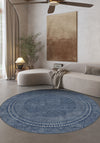 Calyra Navy Modern Rug