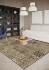 Nora Abstract Brown Modern Rug