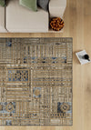 Nora Abstract Brown Modern Rug