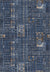 Nora Blue Abstract Washable Rug