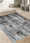 Brianna Grey Abstract Washable Rug