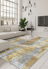 Brianna Abstract Gold Rug
