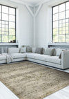 Hudson Green Beige Medallion Washable Rug