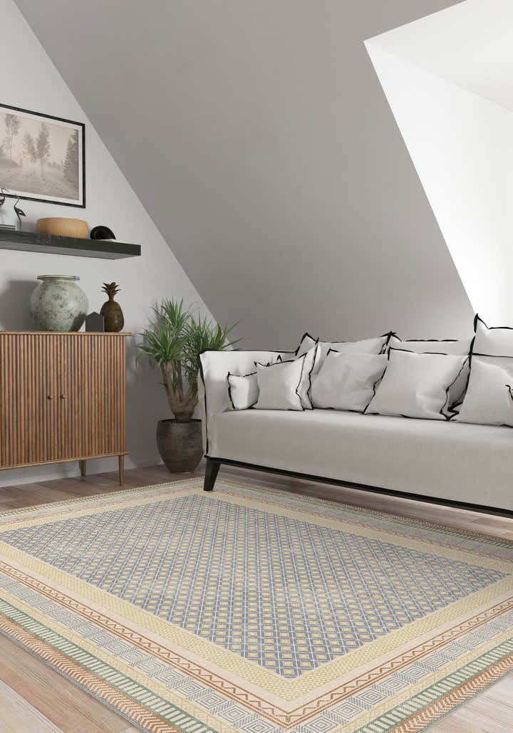 Wynn Colourful Bordered Rug